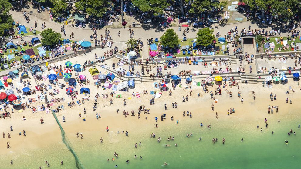 Scenic views of Sydney Harbour in Summer from South Head, Watsons Bay
