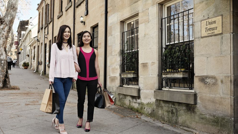 Women enjoying a day of boutique shopping in Pyrmont, Sydney City