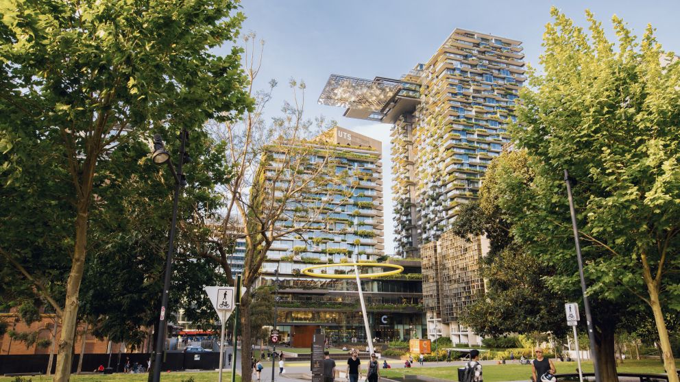 Streetscapes of Central Park buildings in Chippendale, Sydney