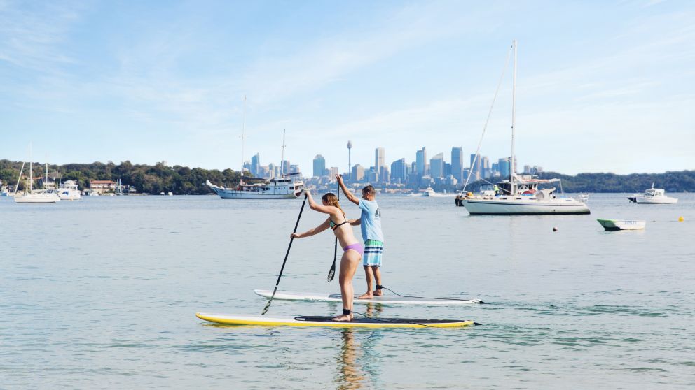 Standup paddle boarding in Sydney