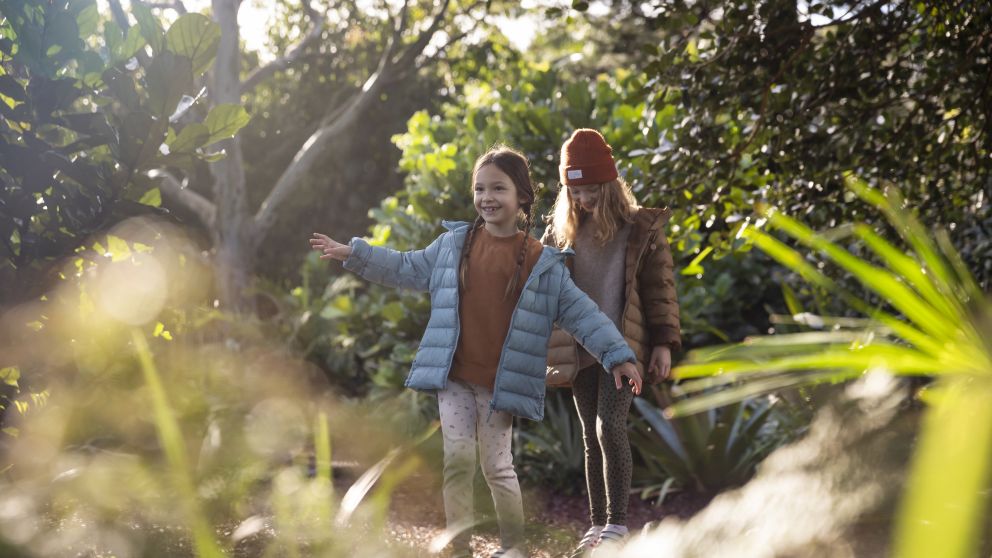 Children enjoying The Ian Potter Children's Wild Play Garden in Centennial Park