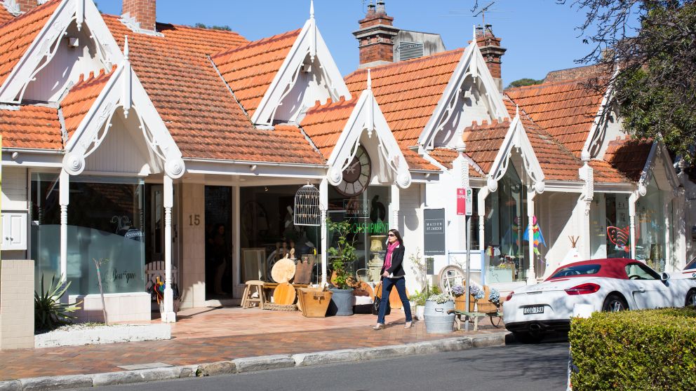 Shopping at Transvaal Avenue in Double Bay, Sydney East