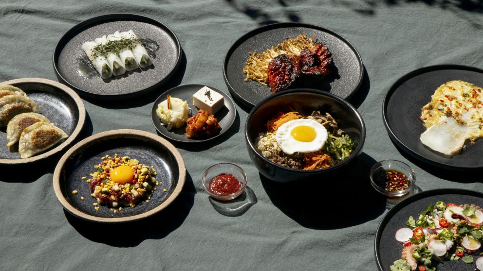 Selection of dishes at Sang by Mabasa, Surry Hills