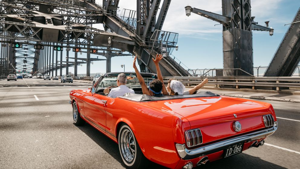 Scenic drive across Sydney Harbour Bridge, Sydney