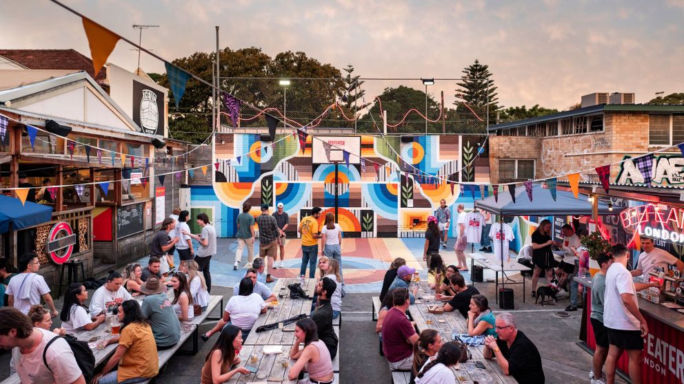 Beer garden at Vic on the Park, Marrickville