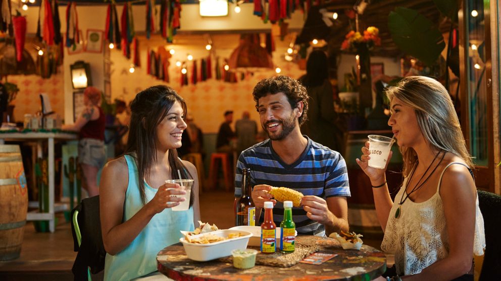 Friends enjoying El Loco, Surry Hills