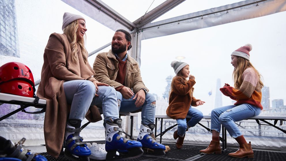 Ice Skating at Darling Harbour, Sydney City