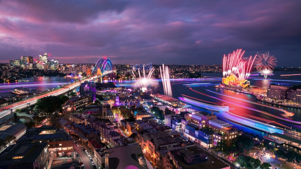 First Light in Circular Quay, Vivid Sydney 2023