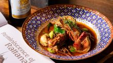 Curry seafood dish at Porkfat, Haymarket 