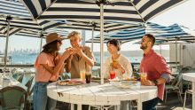 Watsons Bay Hotel, Watsons Bay Friends enjoying food and drinks on a sunny day at Watsons Bay Hotel, Watsons Bay