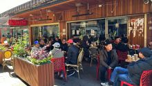 Outdoor diners at Cafe Nho, Canley Heights