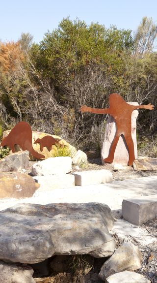 Guringai Aboriginal art at West Head, Ku-Ring-Gai Chase National Park - Andrew Gregory; Destination NSW