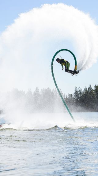 Man enjoying an action-packed experience at Jetpack Adventures (Sydney International Regatta Centre) in Penrith, Sydney West