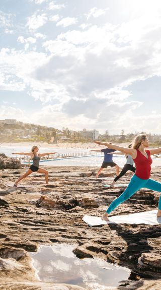 Yoga on Freshwater Beach, Northern Beaches