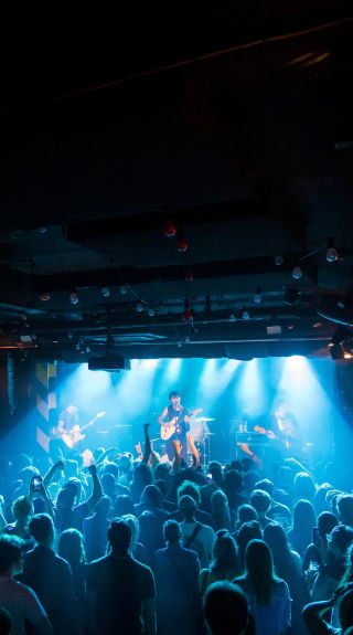 Patrons enjoying live music at the Oxford Art Factory, Darlinghurst