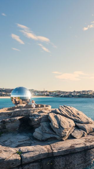 Sculpture by the Sea, Bondi. Sculpture: Lens | Artist: Joel Adler