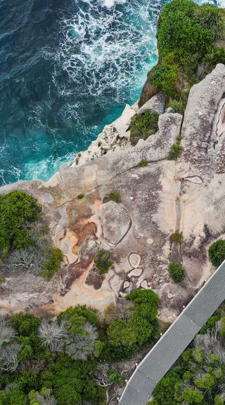 A person on the Malabar walking track, Malabar Headland National Park