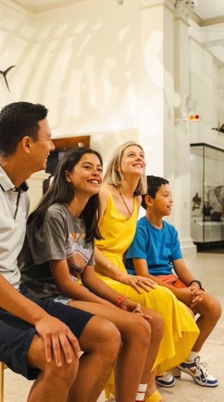 Family visiting the Australian Museum in Sydney