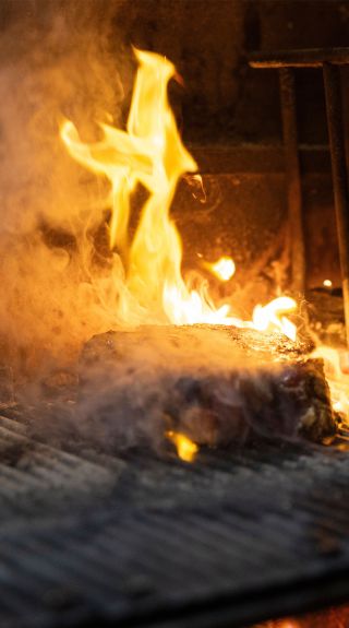 Steaks on the grill, Bistecca Restaurant, Sydney