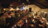  Patrons enjoying drinks and food at Mary's, in Newtown
