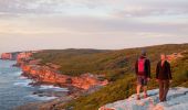 Ian and Tara Wells enjoying Royal National Park Coastal Walk at dawn