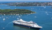 Cruise liner docked near Bradleys Head on Australia Day 2016