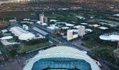 Aerial of ANZ Stadium at Sydney Olympic Park, Sydney West