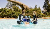 Children enjoying a ride at Raging Waters Sydney, Prospect in Sydney's western suburbs.