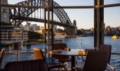 Dining room view to Sydney Harbour Bridge at Quay restaurant, 
