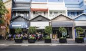 Cafes and shop fronts along the Five Ways, Paddington