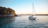 Boat moored in Vaucluse Bay near Nielsen Park, Vaucluse