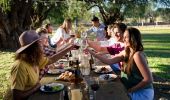Friends enjoying Tinklers Wine, Pokolbin