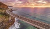 The scenic coastal drive along Sea Cliff Bridge, Clifton