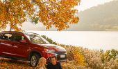 Couple enjoying a romantic picnic by Hawkesbury River, Wisemans Ferry