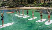 Yoga on stand-up paddle boards with Flow mOcean in Manly, Sydney North