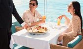 Couple enjoying Icebergs Dining Room and Bar, Bondi