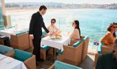 Couple enjoying lunch at Icebergs Dining Room and Bar, Bondi