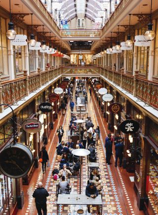 Shoppers in Queen Victoria Building in Sydney's CBD.