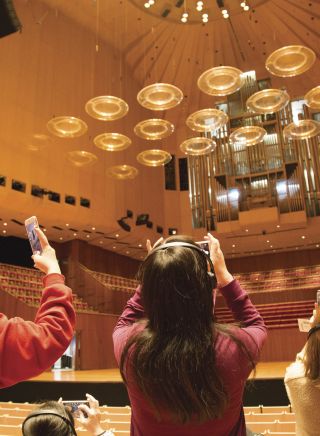 Famil group enjoying a tour of the Sydney Opera House during the Australian Tourism Exchange 2017 (ATE17) in Sydney