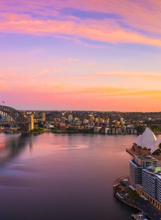 sunrise over Circular Quay