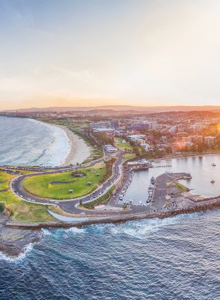 Wollongong Sunset Aerial - NSW South Coast