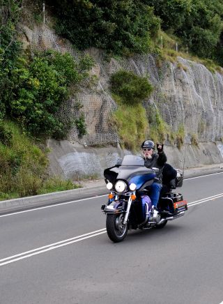 Driving the Sea Cliff Bridge with Just Cruisin' Harley Davidson Motorcycle Tours, Illawarra