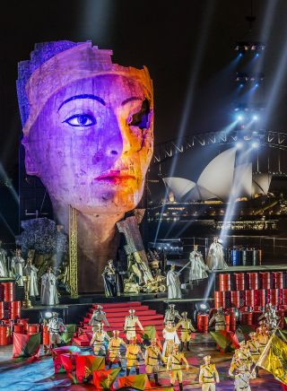 Verdi's Aida, Handa Opera against the back drop of Sydney Harbour