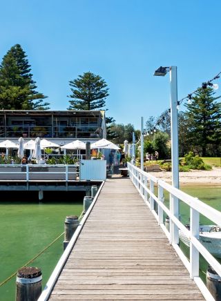 Jetty leading to The Boathouse Palm Beach, Sydney