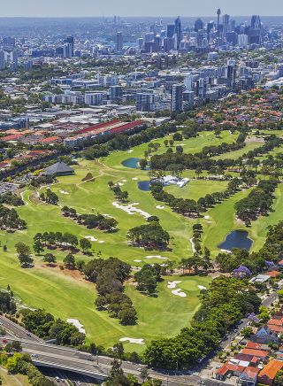 Aerial view of The Australian Golf Club, Rosebery