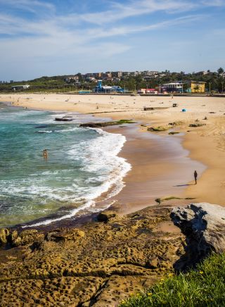 People enjoying Maroubra Beach, Maroubra.