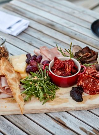 Gourmet food platter available for guests dining at the Le Rivage Pool Par, Sofitel in Darling Harbour