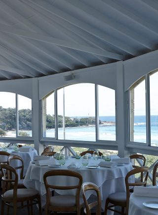 Table with a view at Pilu at Freshwater in Manly, North Sydney