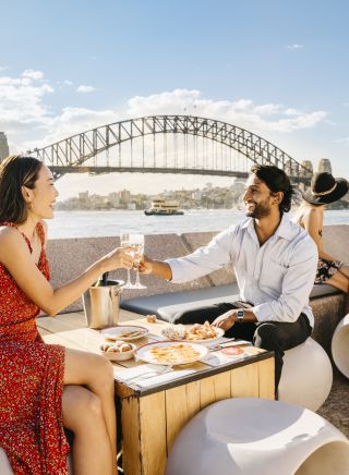 Couple dining at Opera Bar