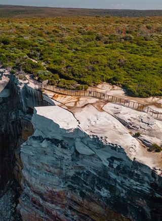 The Wedding Cake Rock formation on the Coast Track, Royal National Park